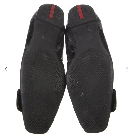 Authentic Black Prada Sport Patent Leather Ballet Flats (11/IT41) - Picture 3 of 5